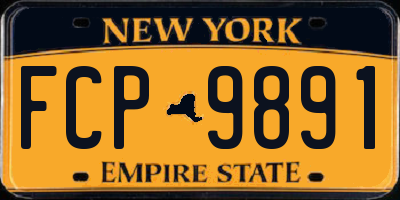 NY license plate FCP9891
