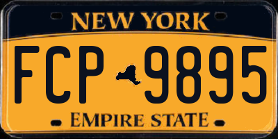 NY license plate FCP9895