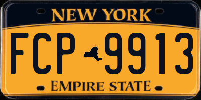 NY license plate FCP9913