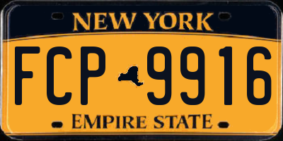 NY license plate FCP9916