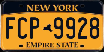 NY license plate FCP9928