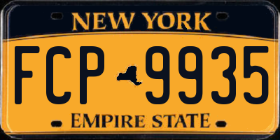 NY license plate FCP9935