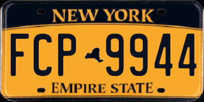 NY license plate FCP9944