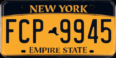 NY license plate FCP9945