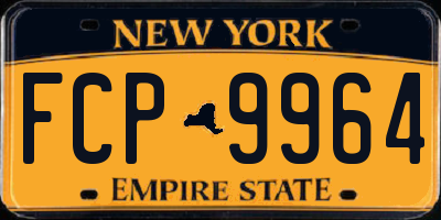 NY license plate FCP9964