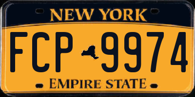 NY license plate FCP9974