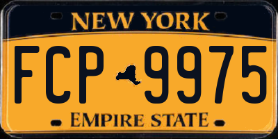 NY license plate FCP9975