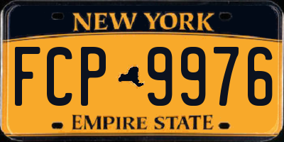 NY license plate FCP9976