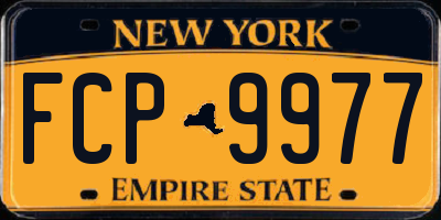 NY license plate FCP9977