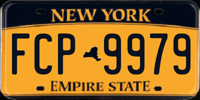 NY license plate FCP9979