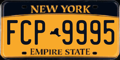 NY license plate FCP9995