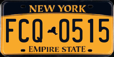 NY license plate FCQ0515