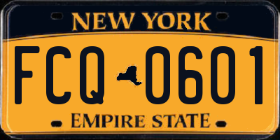 NY license plate FCQ0601