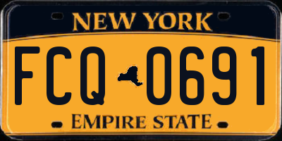 NY license plate FCQ0691