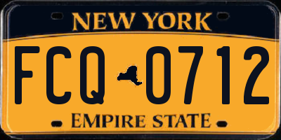 NY license plate FCQ0712