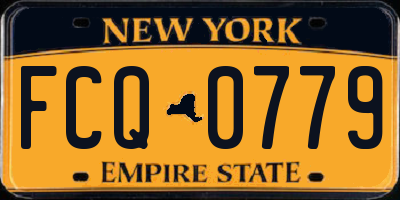 NY license plate FCQ0779