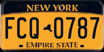 NY license plate FCQ0787