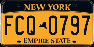 NY license plate FCQ0797