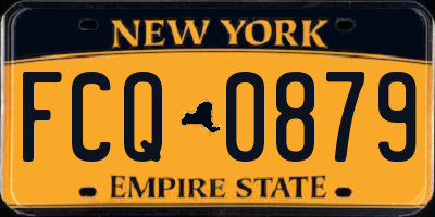 NY license plate FCQ0879