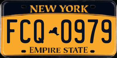 NY license plate FCQ0979