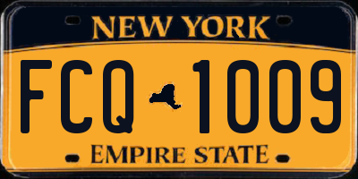 NY license plate FCQ1009