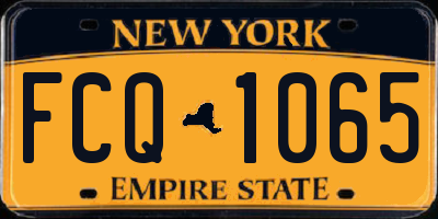 NY license plate FCQ1065