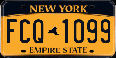 NY license plate FCQ1099