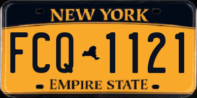 NY license plate FCQ1121