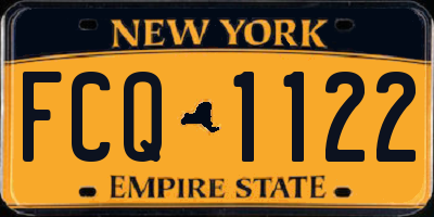 NY license plate FCQ1122