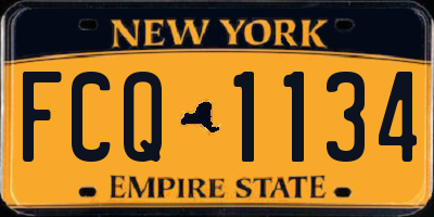 NY license plate FCQ1134