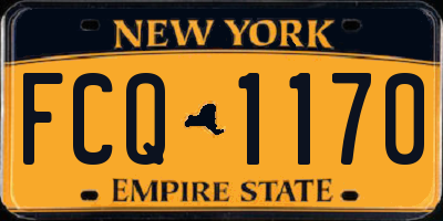 NY license plate FCQ1170