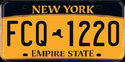 NY license plate FCQ1220