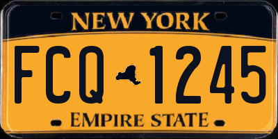 NY license plate FCQ1245
