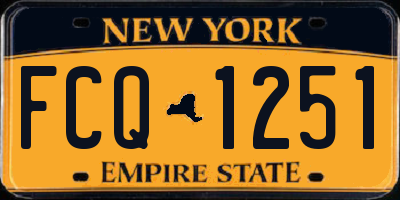 NY license plate FCQ1251