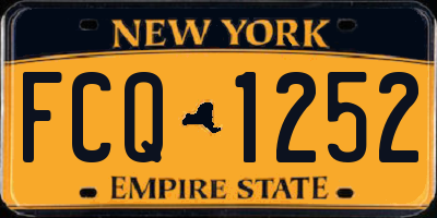 NY license plate FCQ1252