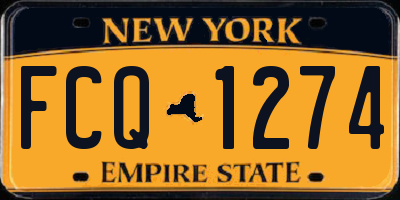 NY license plate FCQ1274