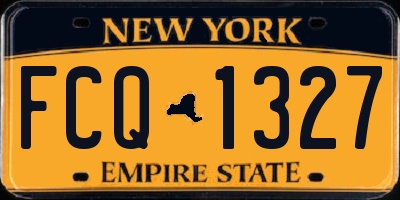 NY license plate FCQ1327