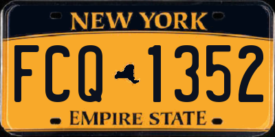 NY license plate FCQ1352
