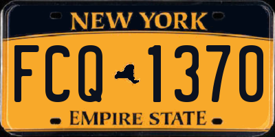 NY license plate FCQ1370