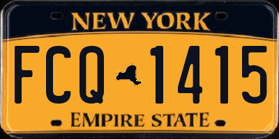 NY license plate FCQ1415