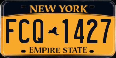 NY license plate FCQ1427