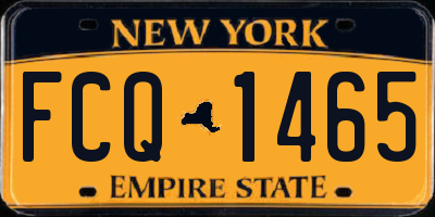 NY license plate FCQ1465