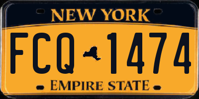 NY license plate FCQ1474