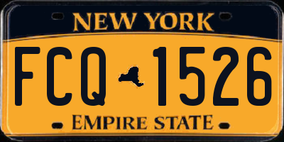 NY license plate FCQ1526