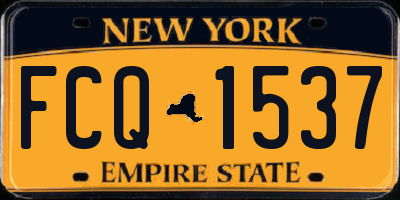 NY license plate FCQ1537