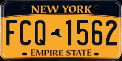 NY license plate FCQ1562
