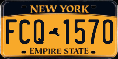 NY license plate FCQ1570