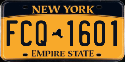 NY license plate FCQ1601