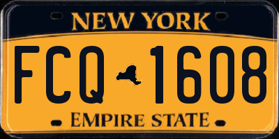 NY license plate FCQ1608