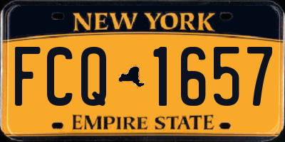 NY license plate FCQ1657